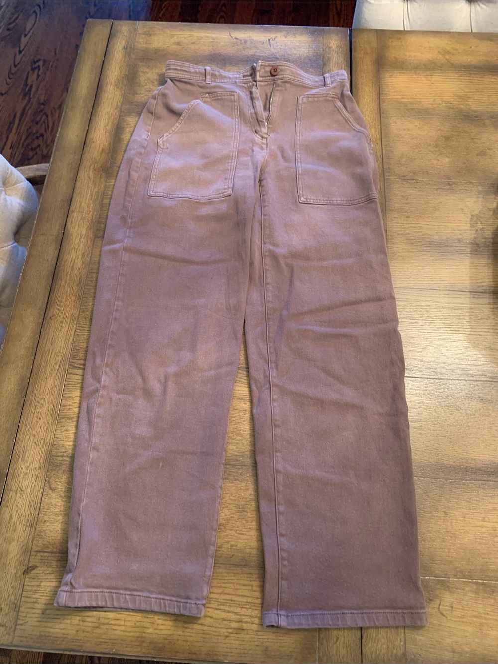 Wilfred light brown wash carpenter style denim pants
